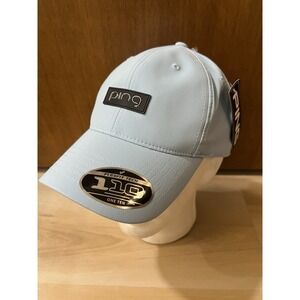 NWT Ping One Ten Flexfit Light Blue Adjustable Ball Cap Hat New